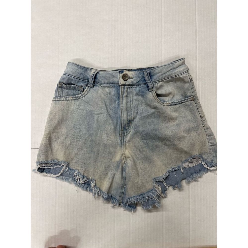Rewash Shorts Women 1 Jean Cutoff Distressed 3/26 Waist Mid Rise Pockets A14